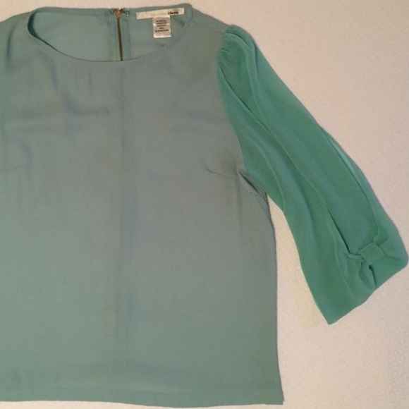 Sexy Green Ellison Blouse with Arm Flare - NWOT - Picture 4 of 8